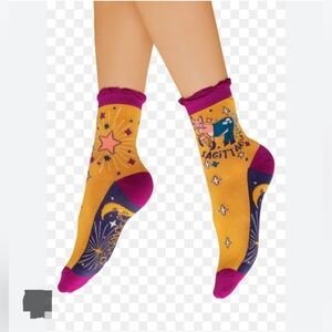 🆕️ Powder Sagittarius Ankle Socks Mustard Yellow. Fits Women's 6-11 US.